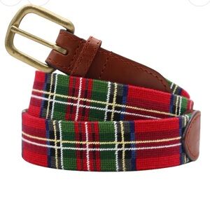 29 Plaid Needlepoint Belt by Smathers & Branson